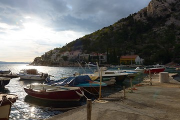 Image showing Port in the sunset