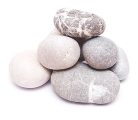 Image showing round stones isolated on white