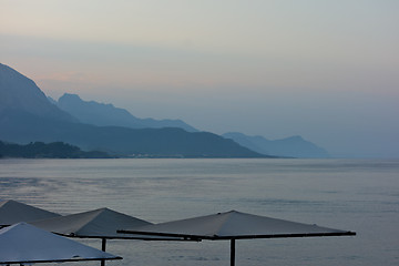 Image showing sea beach sunset