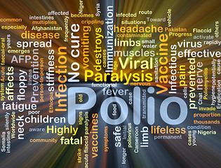 Image showing Polio background concept glowing