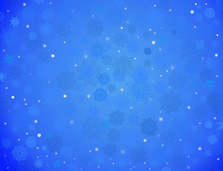 Image showing white snowflakes on the blue background
