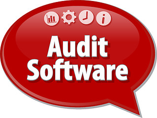 Image showing Audit Software Finance Business term speech bubble illustration