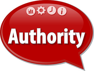 Image showing Authority   Business term speech bubble illustration