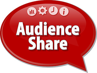 Image showing Audience Share Marketing Business term speech bubble illustratio