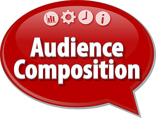 Image showing Audience Composition Marketing Business term speech bubble illus