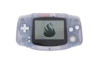 Image showing Old dirty portable game console with a small screen