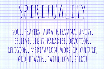 Image showing Spirituality word cloud