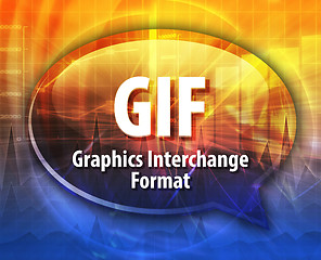 Image showing GIF acronym definition speech bubble illustration