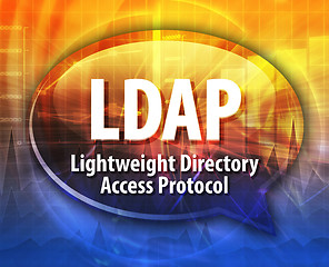 Image showing LDAP acronym definition speech bubble illustration