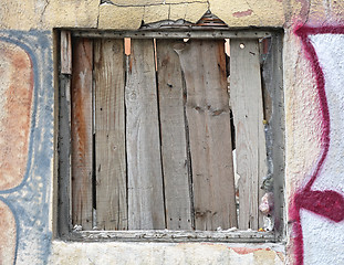 Image showing Boarded Window