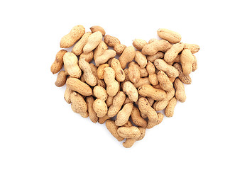 Image showing Monkey nuts in a heart shape