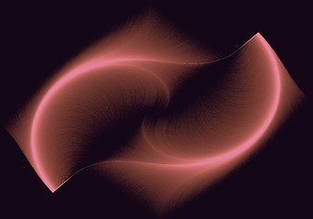 Image showing Fractal image in the form of feathers of a magical bird.