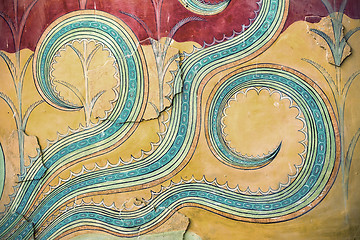 Image showing A fragment of ancient wall paintings. The Palace of Knossos, Cre