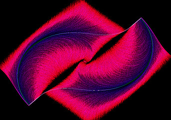 Image showing Fractal image in the form of feathers of a magical bird.