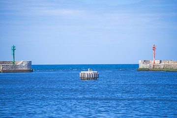 Image showing Ustka, Poland entrance of seaport 