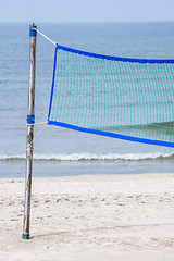 Image showing Beach-Volleyball field at a beach