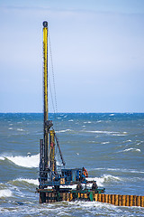 Image showing Renovation of the groins in the Baltic Sea 