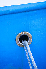 Image showing mooring line of a trawler