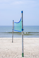 Image showing Beach-Volleyball field at a beach