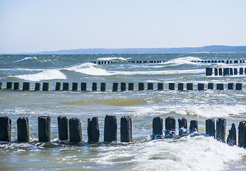 Image showing Groins in the Baltic Sea 