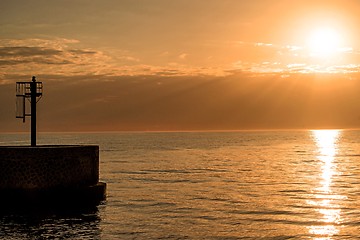 Image showing sunset over the Baltic Sea