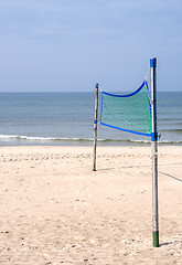 Image showing Beach-Volleyball field at a beach