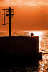 Image showing sunset over the Baltic Sea