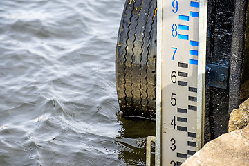 Image showing Stream gauge of the seaport of Ustka, Pola