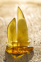 Image showing amber, sailing ship