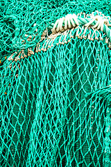 Image showing green fishing net