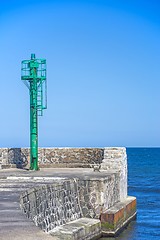 Image showing Baltic Sea, entrance of the seaport of Ustka, Poland