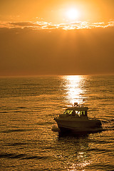 Image showing sunset over the Baltic Sea