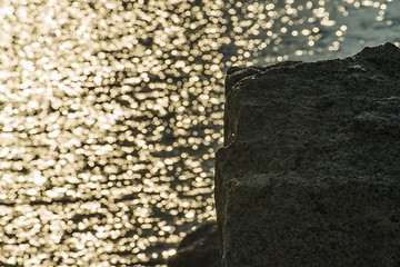 Image showing Sunrise over the ocean