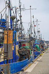 Image showing Trawler in a seaport