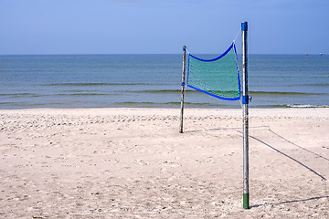 Image showing Beach-Volleyball field at a beach