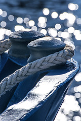 Image showing Ship bow with water reflexions