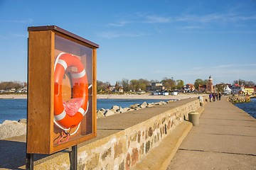 Image showing Mole of Ustka, Poland, with life-saver