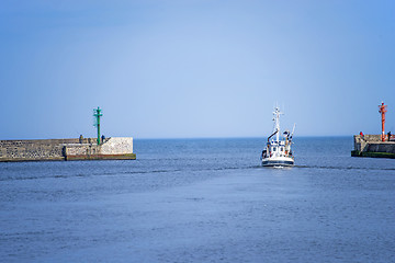 Image showing Ustka, Poland entrance of seaport 