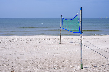 Image showing Beach-Volleyball field at a beach