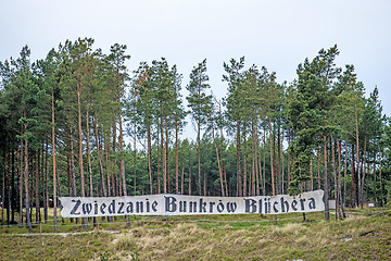 Image showing Table of the second world bunker Batterie Bluecher in Ustka Poland