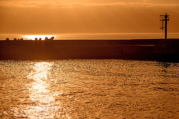 Image showing sunset over the Baltic Sea