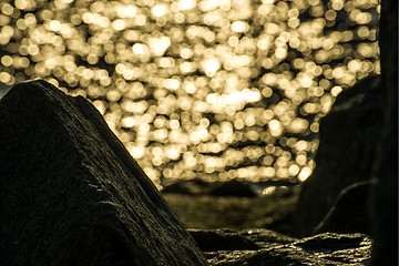 Image showing Baltic Sea in Poland, beach of Ustka during sunrise