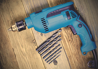 Image showing blue electric drill