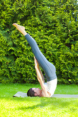 Image showing woman doing yoga