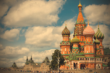 Image showing Russia, Cityscape with Saint Basil\'s Cathedral in Moscow