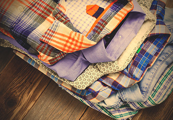 Image showing summer shirts in a pile