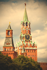 Image showing ancient Kremlin towers, Moscow, Russia