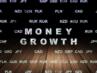 Image showing Money concept: Money Growth in grunge dark room