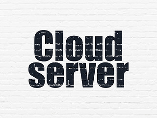 Image showing Cloud computing concept: Cloud Server on wall background