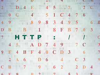 Image showing Web development concept: Http : / / on Digital Paper background